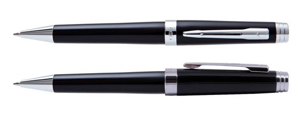 Długopis EXO Sagitta, czarny, wykończenia chromowane-3039730