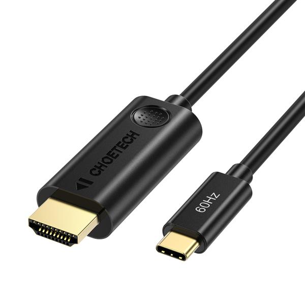 Choetech jednokierunkowy kabel adapter przejściówka z USB Typ C (męski) na HDMI 2.0 (męski) 4K 60Hz 1,8m czarny (CH0019)-2247040