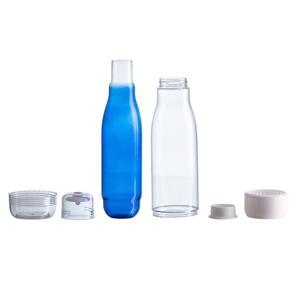 Butelka szklana z osłoną Smart 520 ml, niebieski-1632046