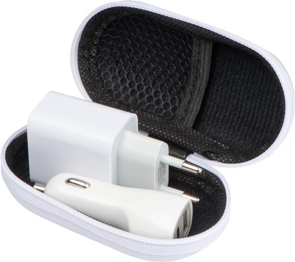 Zestaw ładowarka samochodowa i wtyczka ładująca USB i USB typu C-2509549