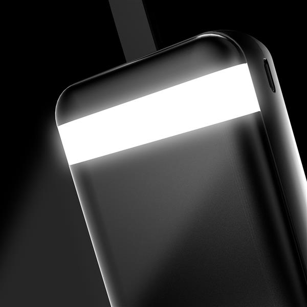 Dudao powerbank 30000 mAh 2x USB / USB-C z lampką LED 10W czarny (K8s+ black)-2183659