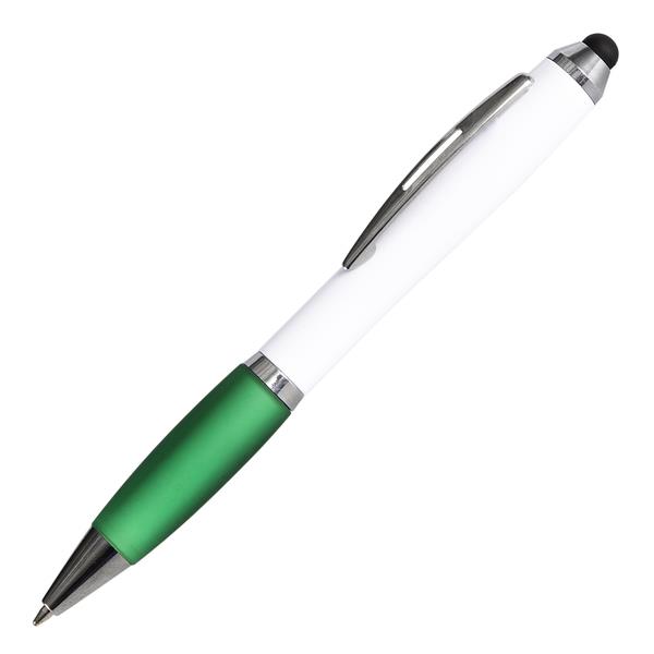 Długopis dotykowy San Rafael, zielony/biały-2013362