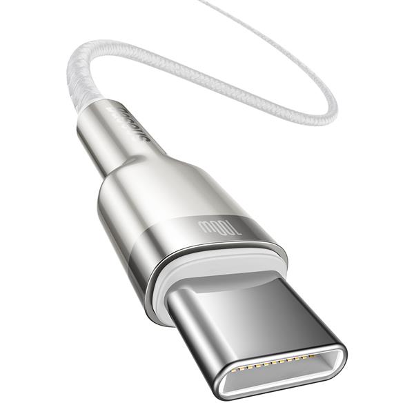 Baseus kabel Cafule Metal PD USB-C - USB-C 1,0 m biały 100W-2099723