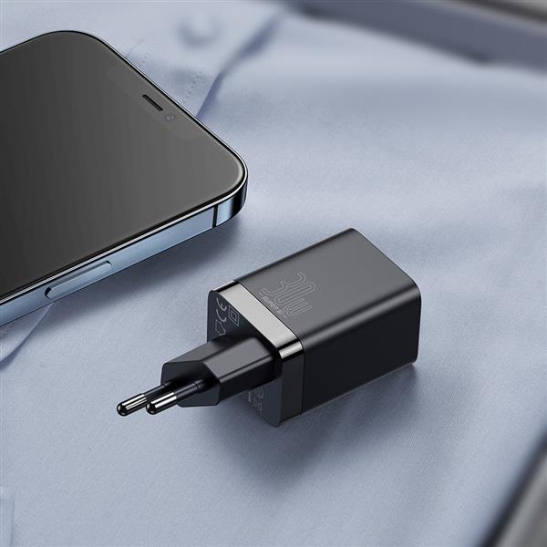 Baseus Super Si Pro szybka ładowarka USB / USB Typ C 30W Power Delivery Quick Charge czarny (CCSUPP-E01)-2241734
