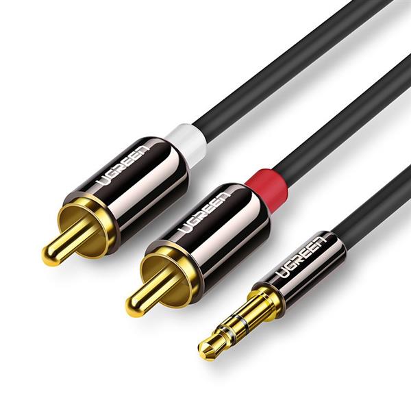 Ugreen kabel przewód audio 3,5 mm mini jack - 2RCA 2 m czarny (AV116 10584)-2169963
