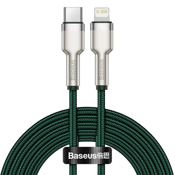 Baseus kabel Cafule Metal PD USB-C - Lightning 2,0 m zielony 20W-2071868