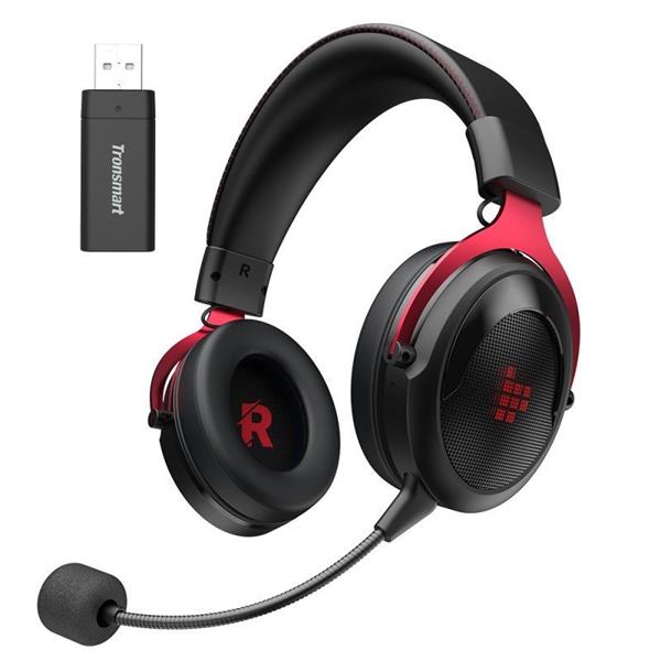 Tronsmart Shadow gamingowe bezprzewodowe słuchawki z mikofonem dla graczy czerwony (372309)-2177174