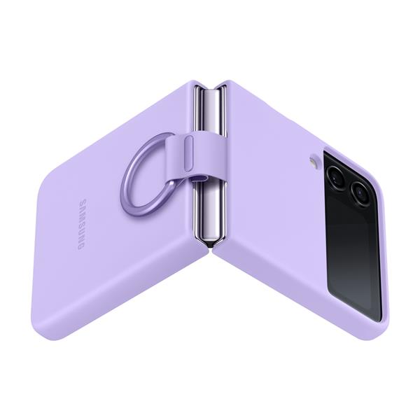 Samsung Ring Silicone Cover etui pokrowiec do Samsung Galaxy Z Flip4 obudowa z zawieszką fioletowy (EF-PF721TVEGWW)-2419098