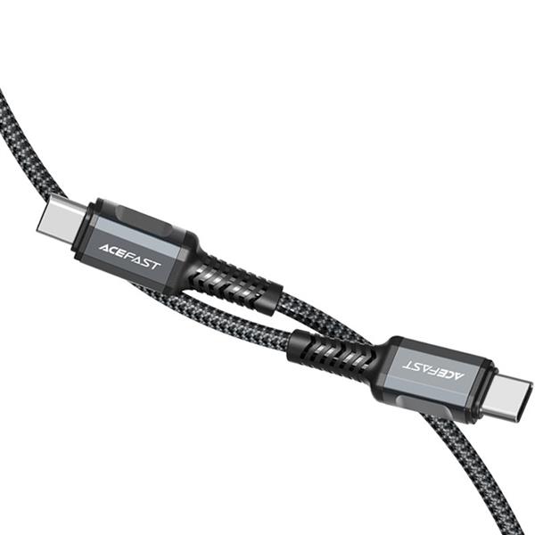 Acefast kabel USB Typ C - USB Typ C 1,2m, 60W (20V/3A) szary (C1-03 deep space gray)-2269873
