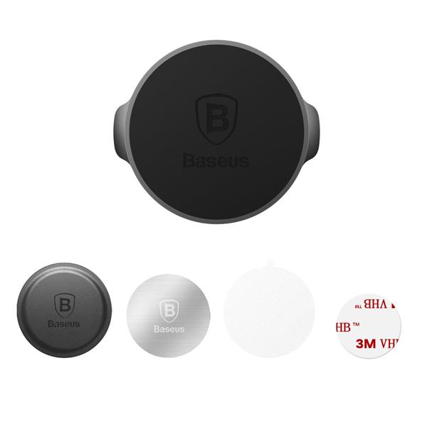 Baseus Small Ears Series płaski magnetyczny uchwyt samochodowy na deskę rozdzielczą czarny (SUER-C01)-2140204
