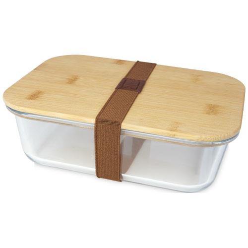 Pudełko śniadaniowe ze szkła Roby z bambusową pokrywką-2338525