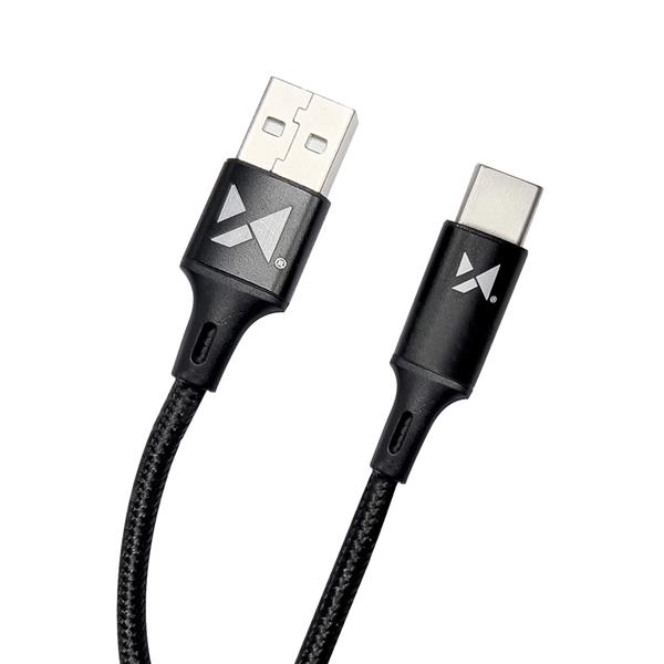 Wozinsky kabel USB - USB Typ C 2,4A 1m czarny (WUC-C1B)-2209248