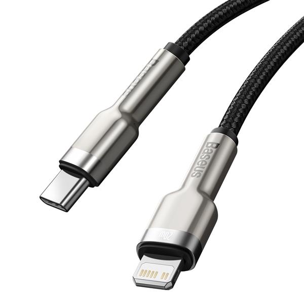 Baseus kabel Cafule Metal PD USB-C - Lightning 0,25 m czarny 20W-2090746
