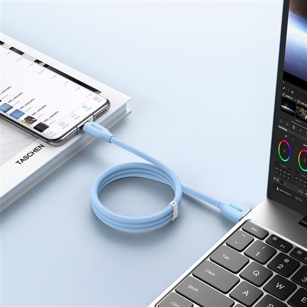 Baseus kabel, przewód USB – USB Typ C 100W długość 1,2 m Jelly Liquid Silica Gel – niebieski-2281074