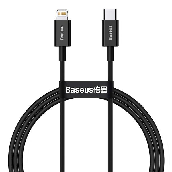 Baseus kabel Superior PD USB-C - Lightning 1,0 m czarny 20W-2083311