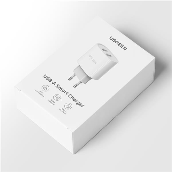 Ugreen ładowarka sieciowa 2x USB 2,4 A biały (CD104 20384)-2379267