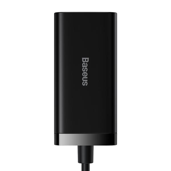 Baseus GaN3 Pro szybka uniwersalna ładowarka sieciowa GaN 2 x USB Typ C / 2x USB 100W PD3.0, QC4.0+, AFC czarny (CCGP000101)-2384401