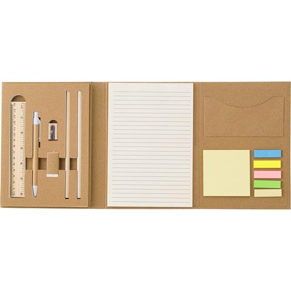 Teczka konferencyjna, notatnik, linijka, długopis, ołówki, temperówka, gumka do mazania, karteczki samoprzylepne-1953404