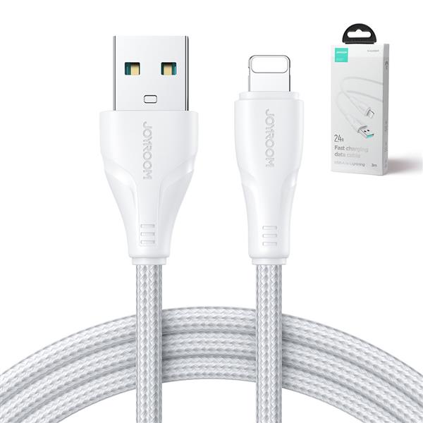 Joyroom kabel USB - Lightning 2.4A Surpass Series 3 m biały (S-UL012A11)-2967751