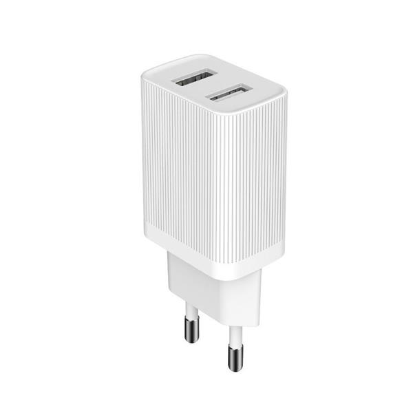 Kingkong ładowarka sieciowa adapter EU 2x USB 2.1A biały (WP-U79 white)-2147483