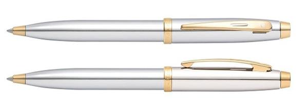 9340 Długopis Sheaffer kolekcja 100, chrom, wykończenia w kolorze złotym-3039902