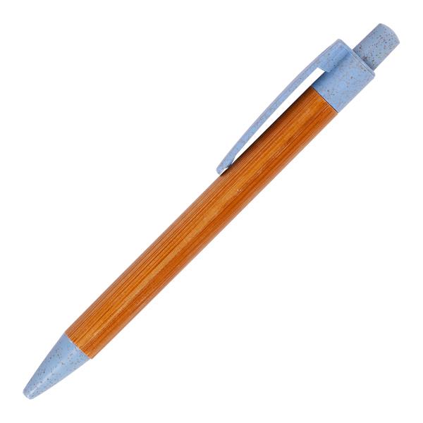 Długopis bambusowy Evora, niebieski-1531482