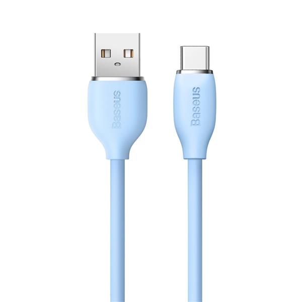 Baseus kabel, przewód USB – USB Typ C 100W długość 1,2 m Jelly Liquid Silica Gel – niebieski-2281065