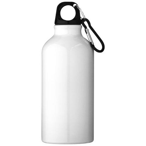Oregon butelka na wodę z karabińczykiem wykonana z aluminium z recyklingu z certyfikatem RCS o pojemności 400 ml-3090987