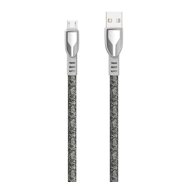 Dudao kabel pleciony USB - micro USB 5 A 1 m szary (L3PROM gray)-2183240