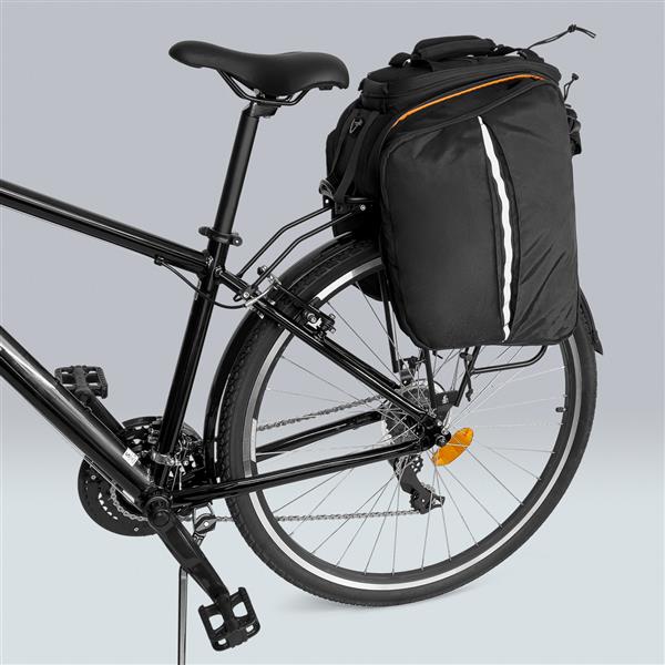 Wozinsky duża torba rowerowa na bagażnik 35l + pokrowiec przeciwdeszczowy czarny (WBB19BK)-2168617
