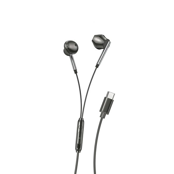 XO słuchawki przewodowe EP66 USB-C douszne czarne-3069815