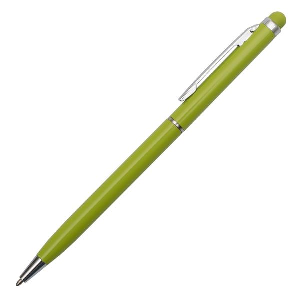 Długopis aluminiowy Touch Tip, jasnozielony-2011942