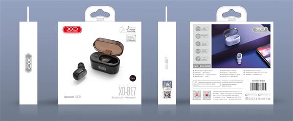XO słuchawka Bluetooth BE7 białe-2070682