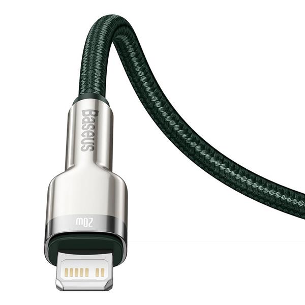 Baseus Cafule Metal Data kabel USB Typ C - Lightning 20 W Power Delivery 1 m zielony (CATLJK-A06)-2179154