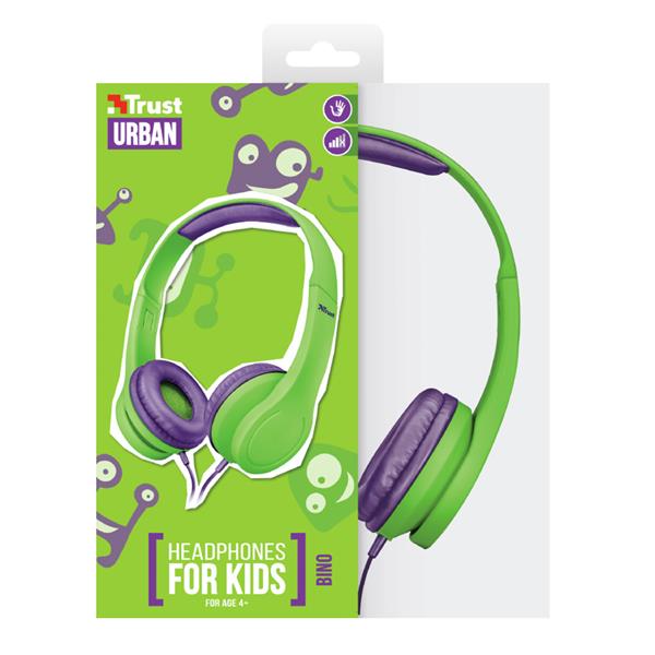 Trust słuchawki przewodowe nauszne Bino Kids zielone-1204064