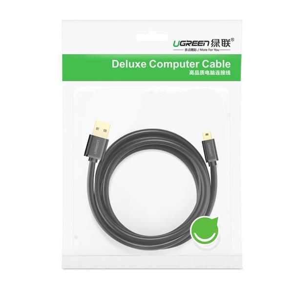 Ugreen kabel przewód USB - mini USB 480 Mbps 1 m czarny (US132 10355)-3122617