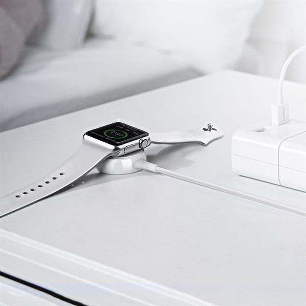 Ugreen bezprzewodowa ładowarka MFI Qi do Apple Watch z wbudowanym kablem 1m biały (CD177)-2268836