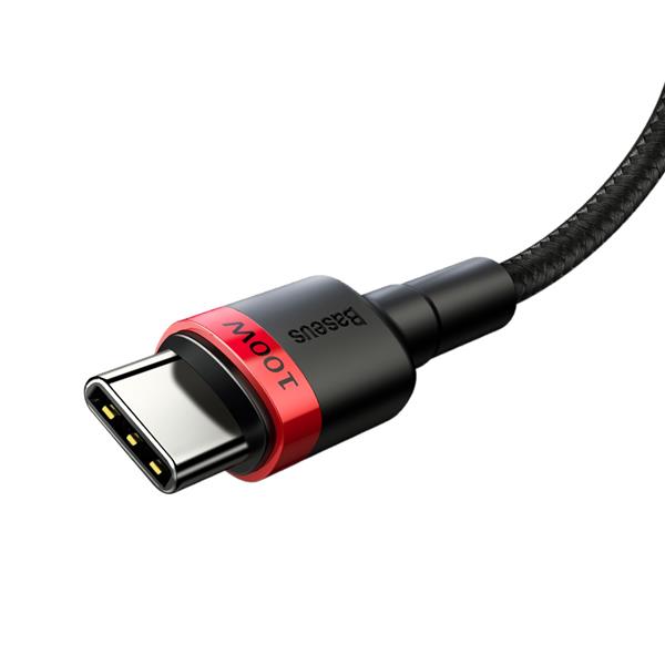 Baseus kabel Cafule PD USB-C - USB-C 2,0 m 5A czerwono-czarny 100W-2113792