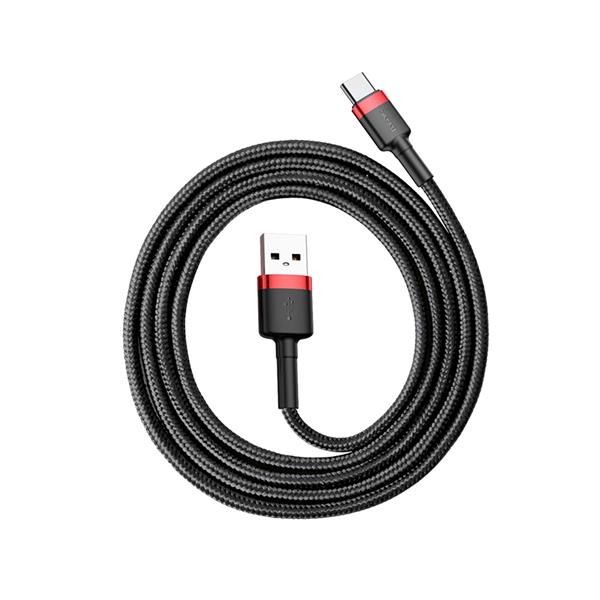 Baseus kabel Cafule USB - USB-C 1,0 m 3A czerwono-czarny-2062648