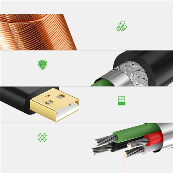 Ugreen kabel aktywny przedłużacz USB-A (męski) - USB-A (żeński) USB 2.0 480Mb/s 25m czarny (US121)-2964751