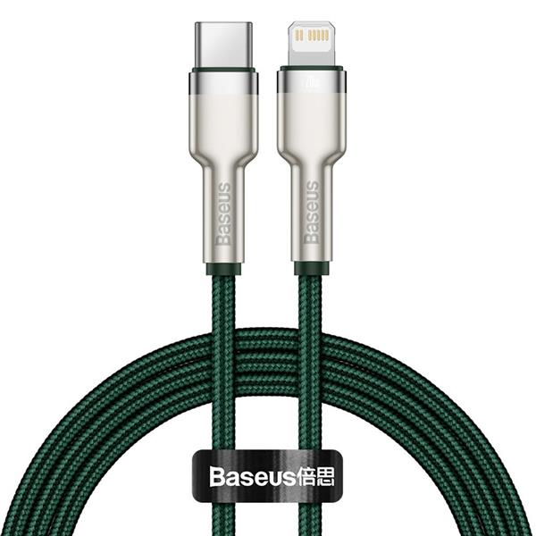 Baseus Cafule Metal Data kabel USB Typ C - Lightning 20 W Power Delivery 1 m zielony (CATLJK-A06)-2179147