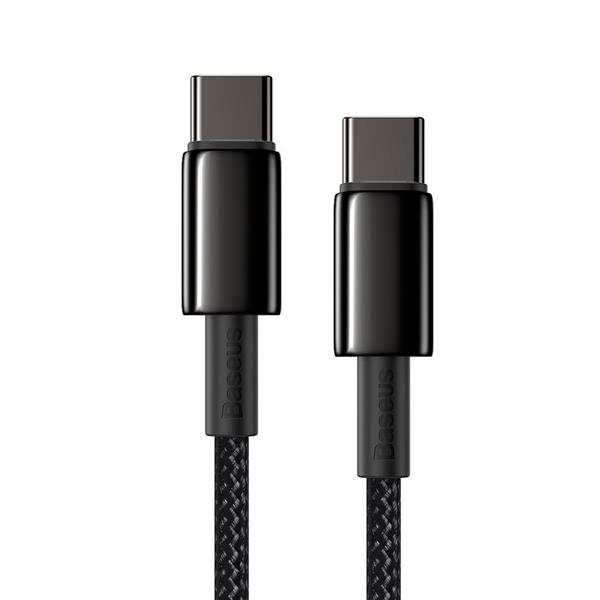 Baseus kabel USB Typ C - USB Typ C szybkie ładowanie Power Delivery Quick Charge 100 W 5 A 1 m czarny (CATWJ-01)-2171198