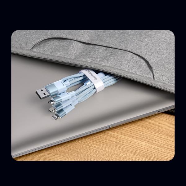Kabel 3w1 USB - micro USB / Lightning / USB C 3.5A 1.2m Baseus StarSpeed - czarny-3108015