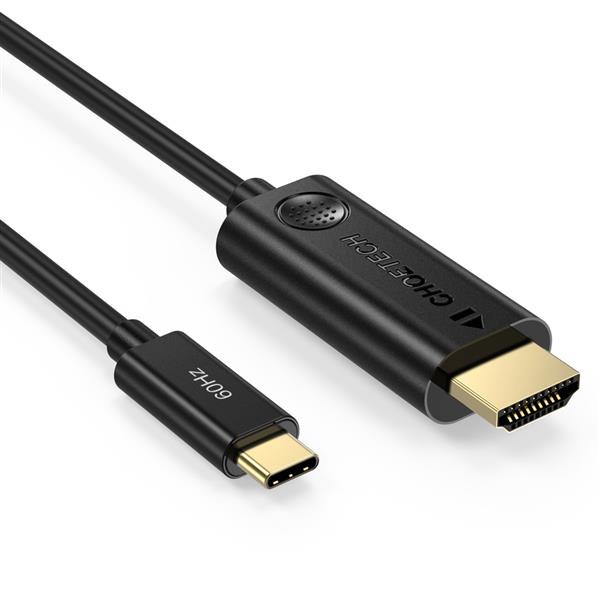 Choetech jednokierunkowy kabel adapter przejściówka z USB Typ C (męski) na HDMI 2.0 (męski) 4K 60Hz 1,8m czarny (CH0019)-2247042