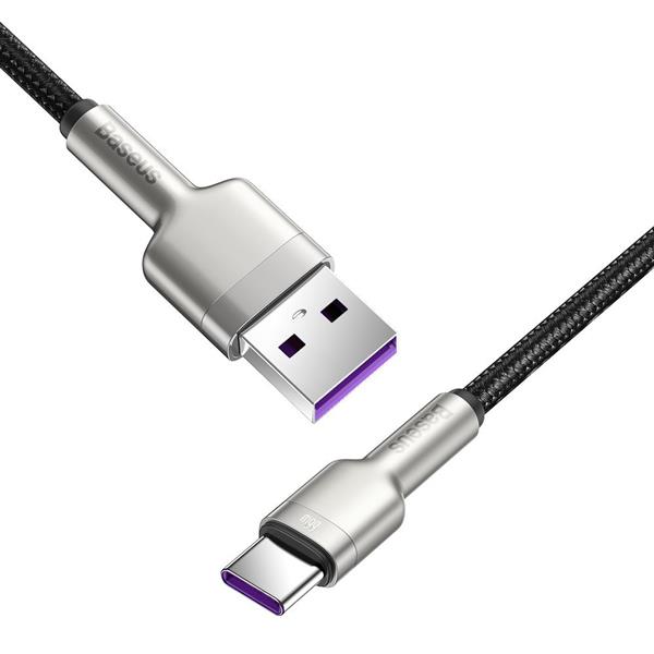 Baseus Cafule Metal Data kabel USB - USB Typ C 66W Quick Charge 25cm czarny (CAKF000001)-2219174