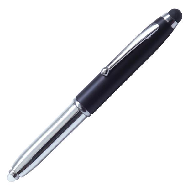 Długopis – latarka LED Pen Light, czarny/srebrny-2011646