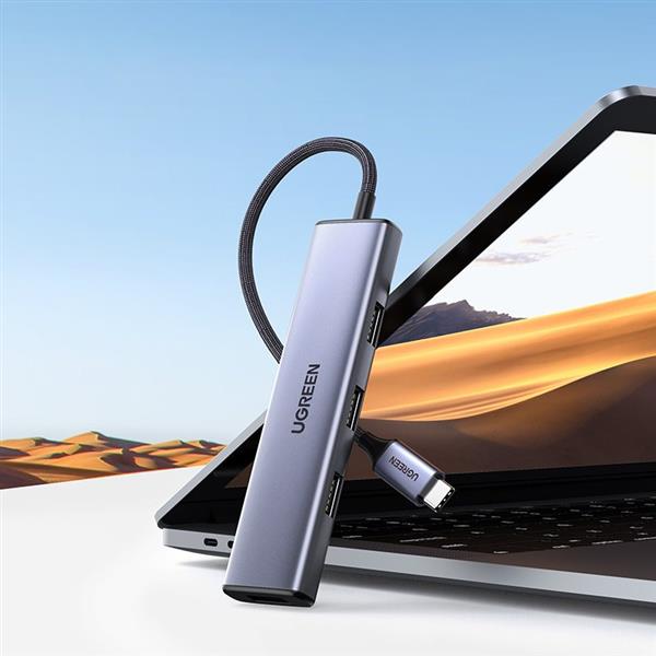 Ugreen rozdzielacz HUB USB Typ C - 4x USB 3.2 Gen 1 srebrny (CM473 20841)-2198151