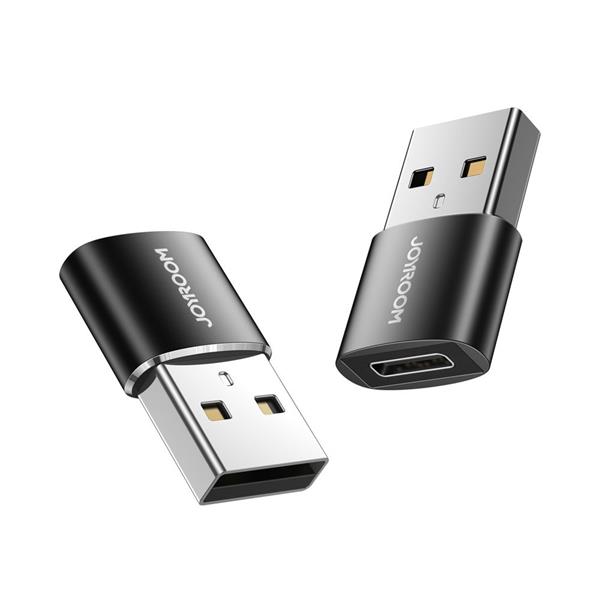Joyroom adapter przejściówka z USB Typ C (żeński) na USB (męski) czarny (S-H152 Black)-2213870
