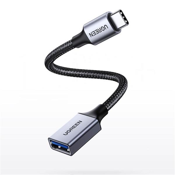 Ugreen kabel adapter przejściówka OTG USB-C (męski) - USB-A (żeński) 5Gb/s 0.15m czarny (US378)-3108550