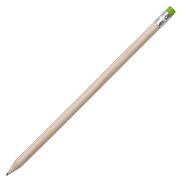 Ołówek z gumką, zielony/ecru-2012307